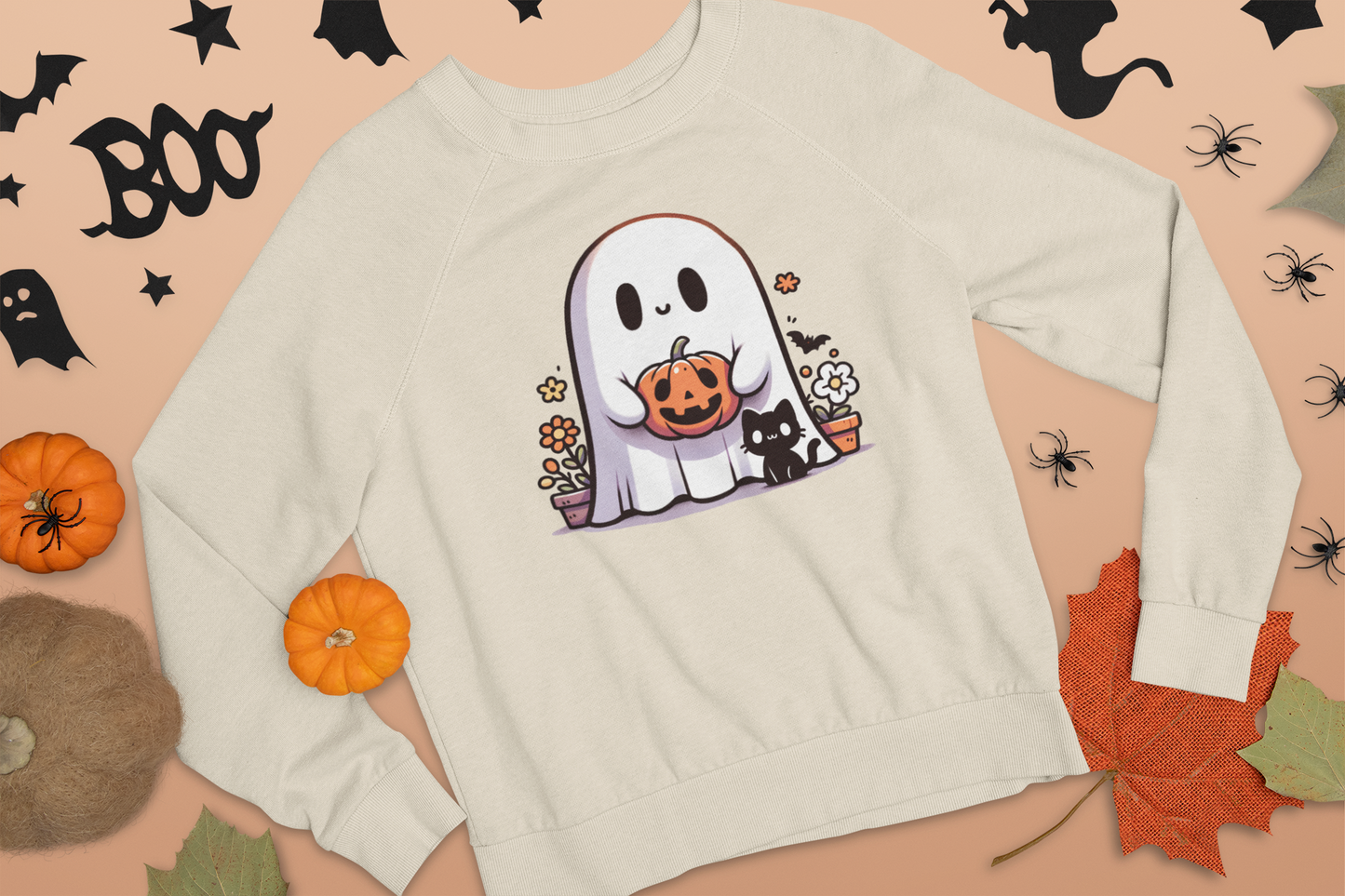 Ghost Holding Pumpkin
