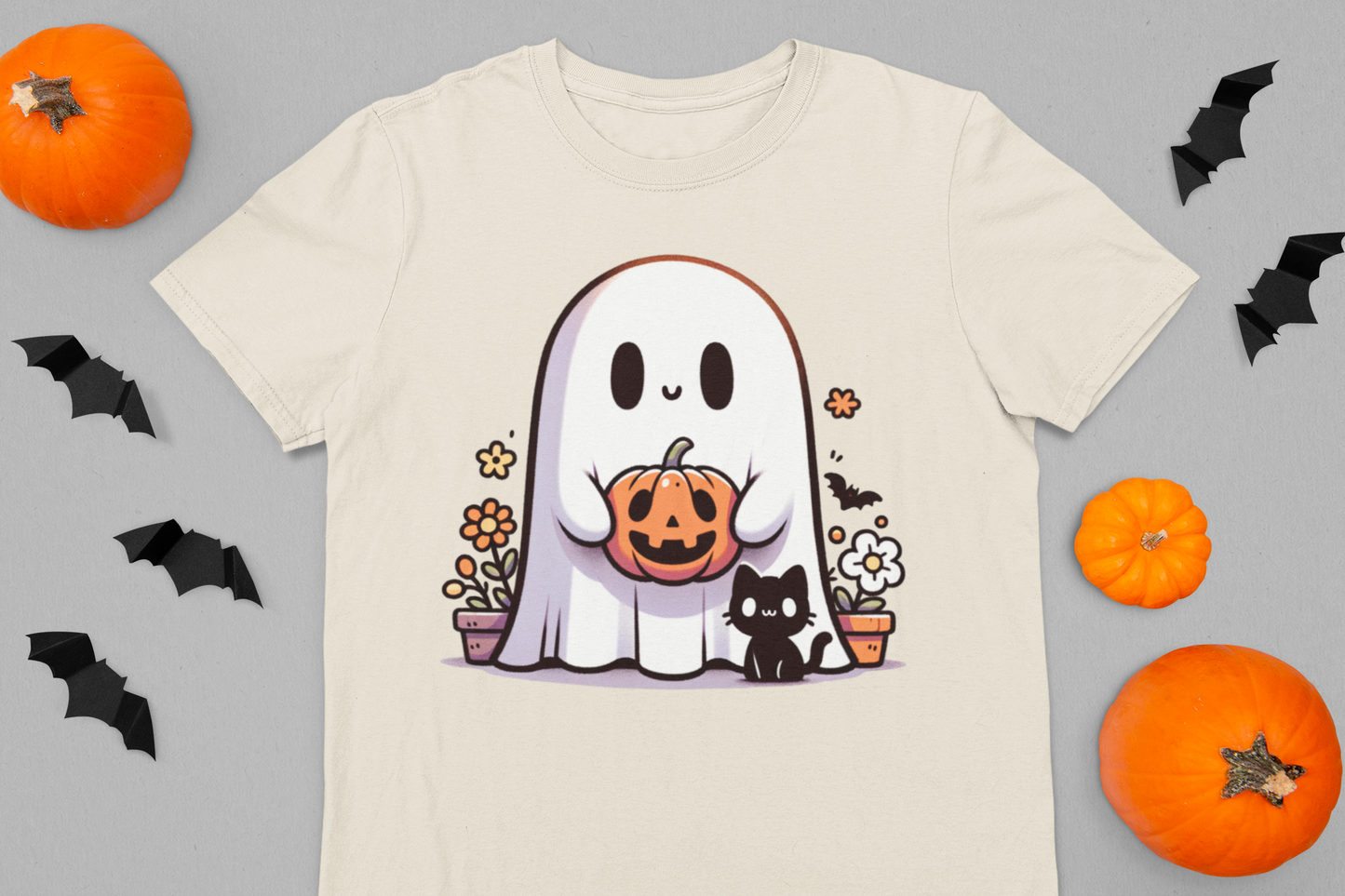 Ghost Holding Pumpkin