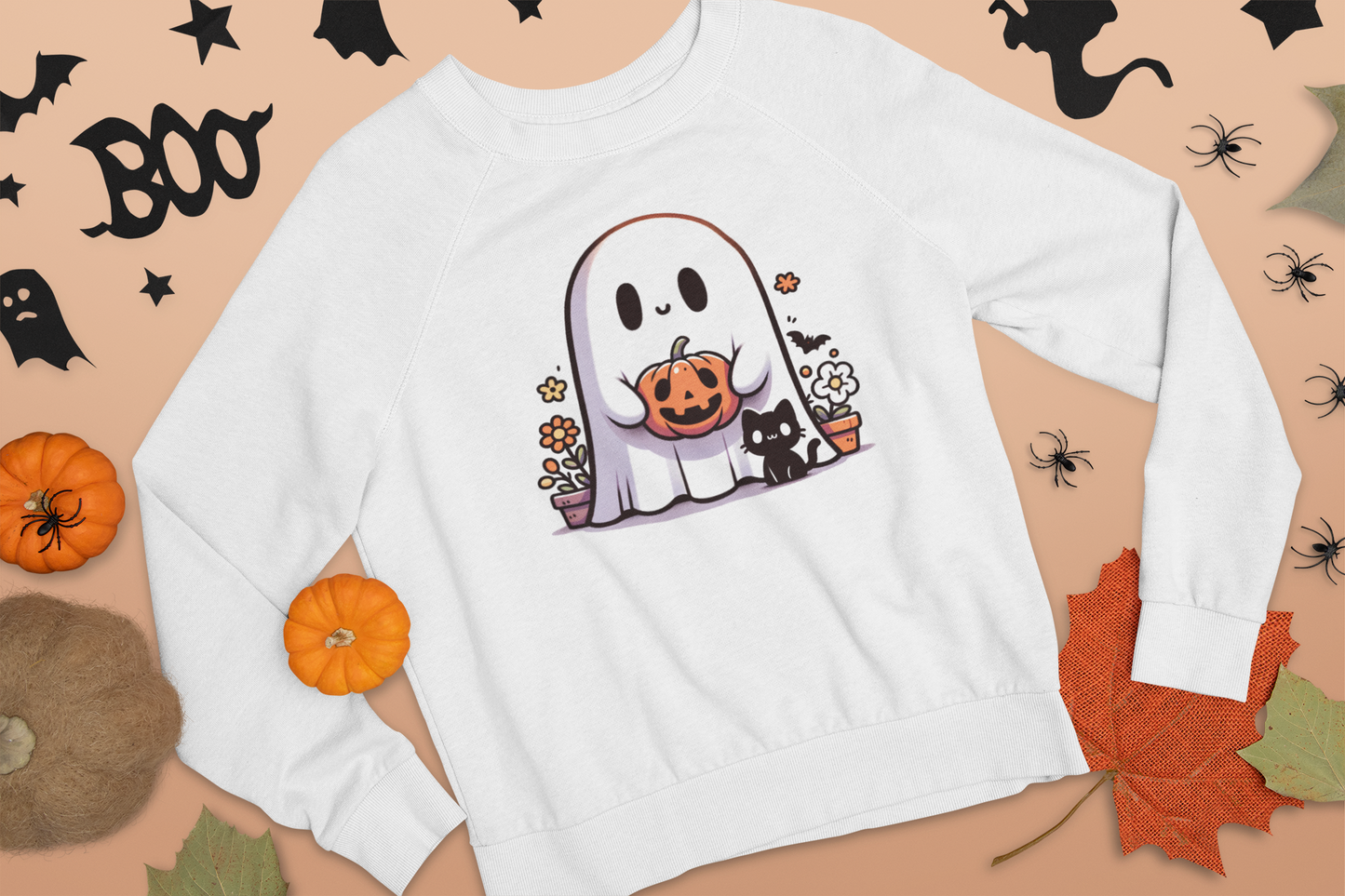Ghost Holding Pumpkin