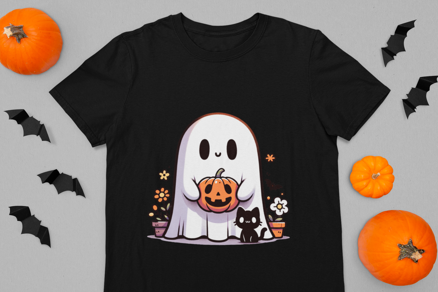 Ghost Holding Pumpkin