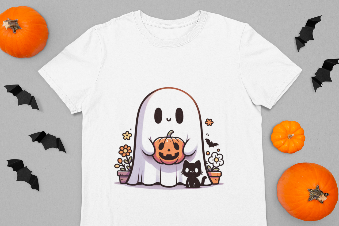 Ghost Holding Pumpkin