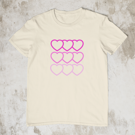 Pink Ombre Hearts T-Shirt