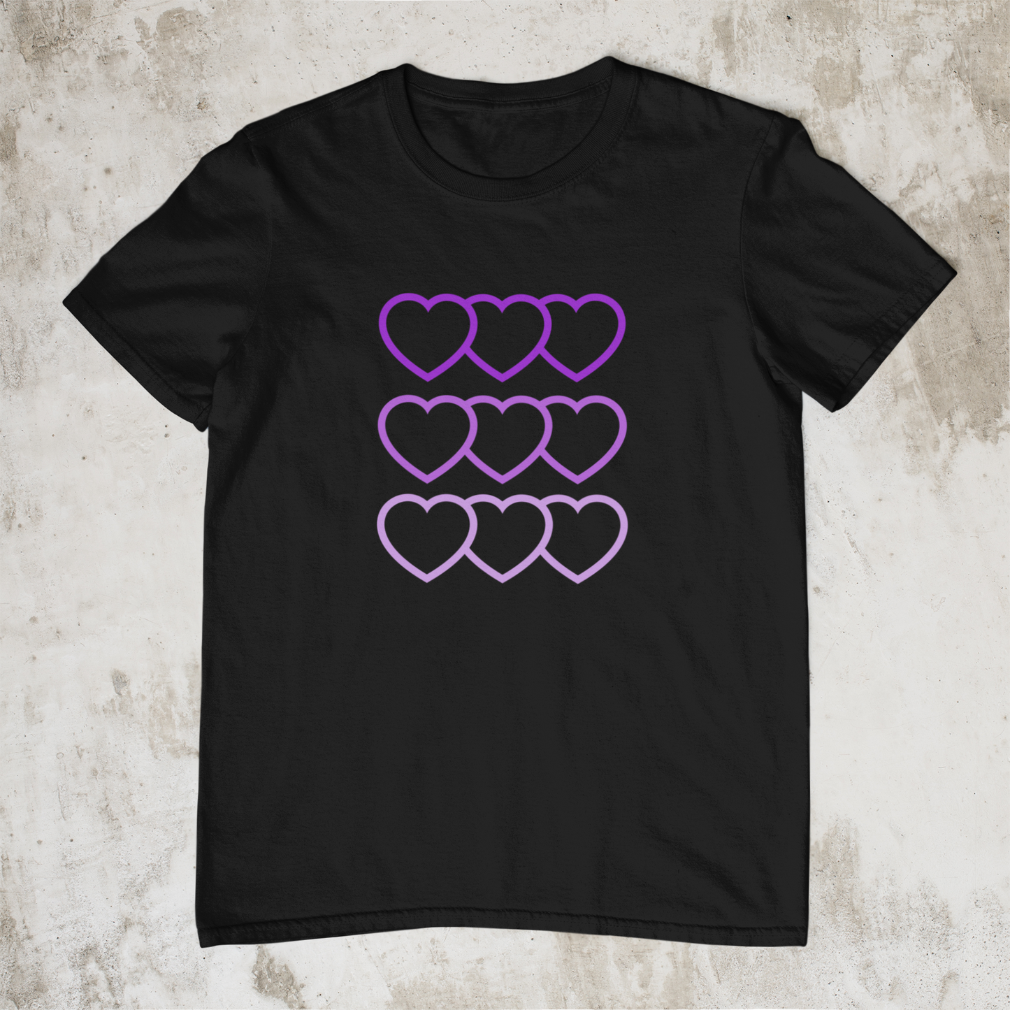 Purple Ombre Hearts T-Shirt