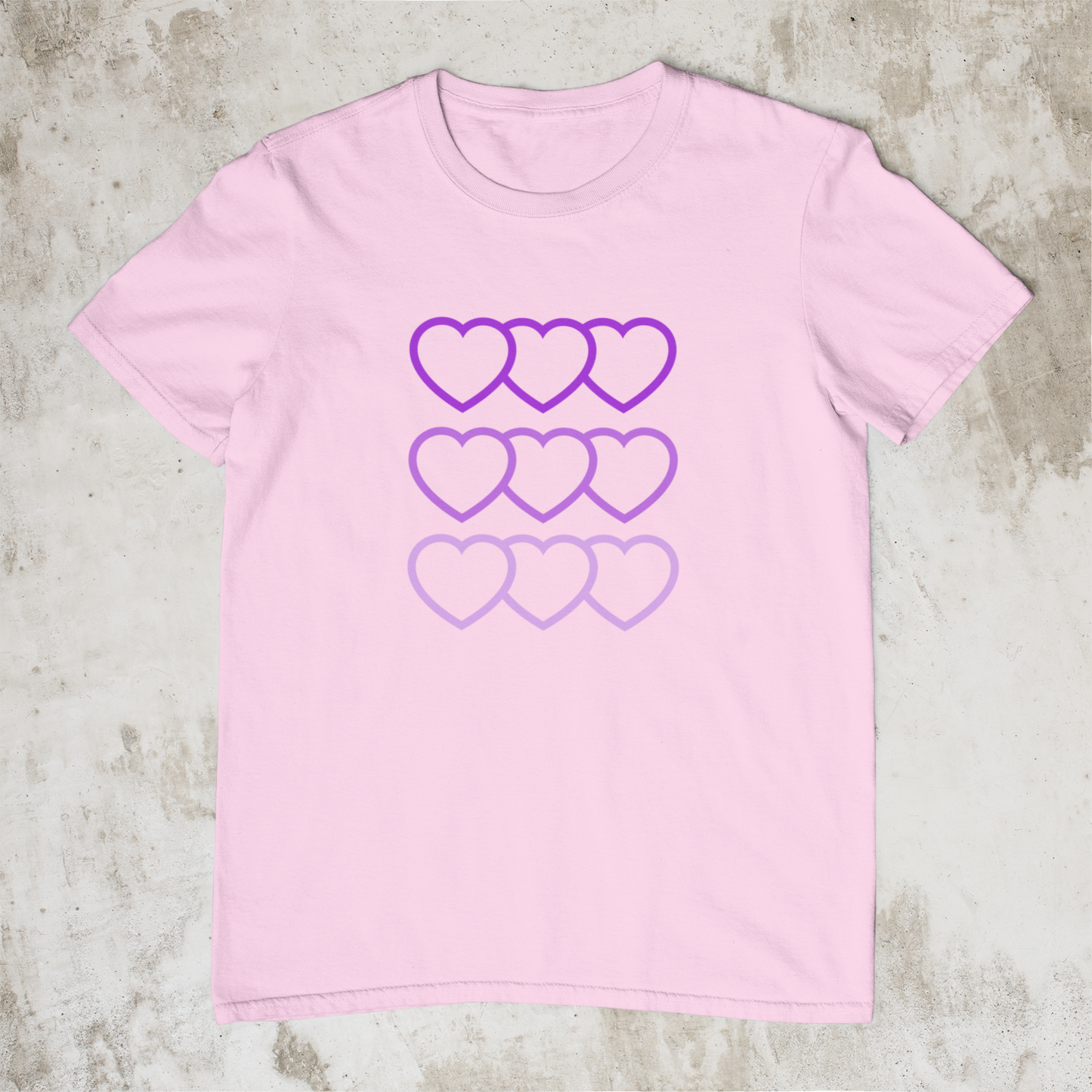 Purple Ombre Hearts T-Shirt