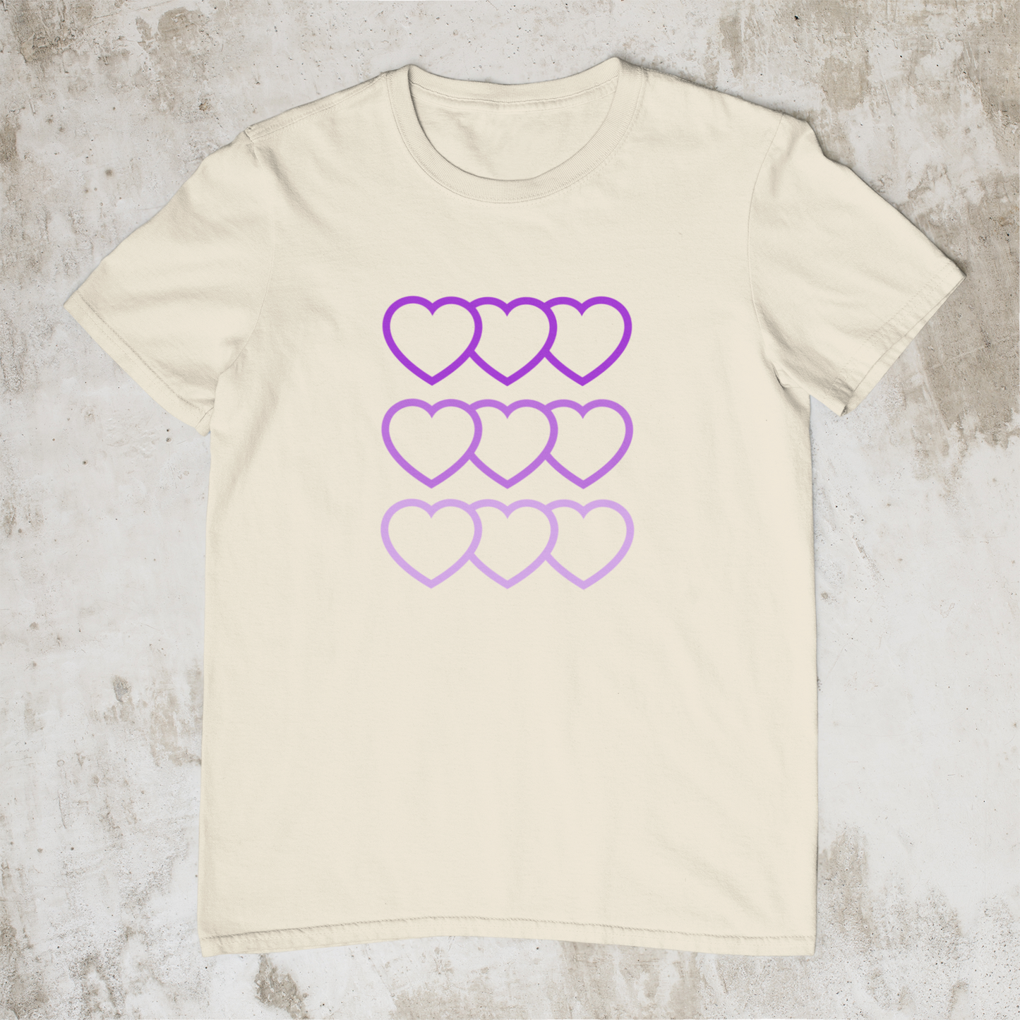 Purple Ombre Hearts T-Shirt