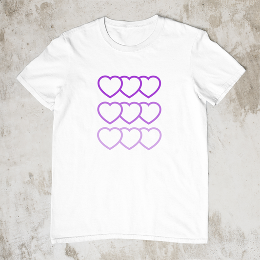 Purple Ombre Hearts T-Shirt